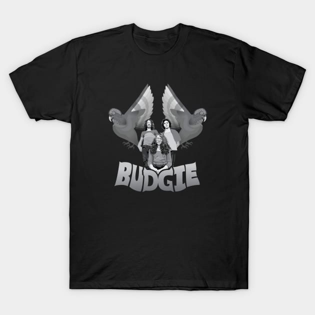 Budgie (Black and White) T-Shirt by FuzzyMind